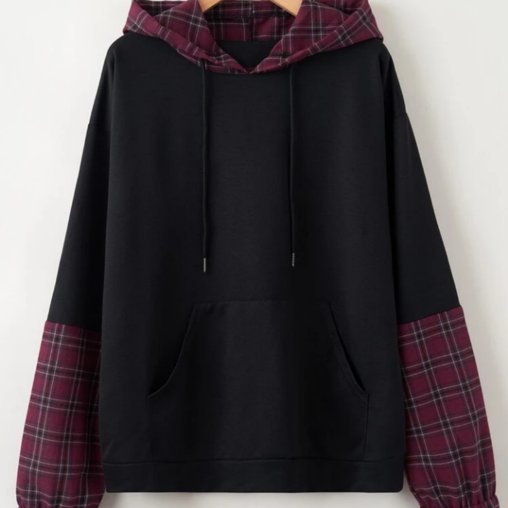 NWT plaid hoodie